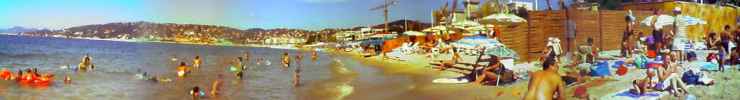 panorama of beach at Juan Les Pins