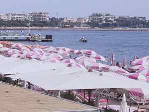 private beach at Cannes