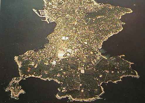 aerial view of the Cap d'Antibes