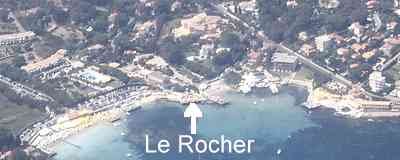 Le Rocher beach in the south of France